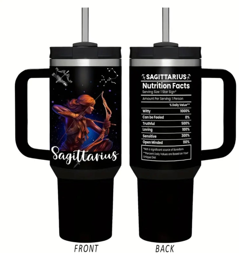 Zodiac Sign Tumblers With Nutritional Facts