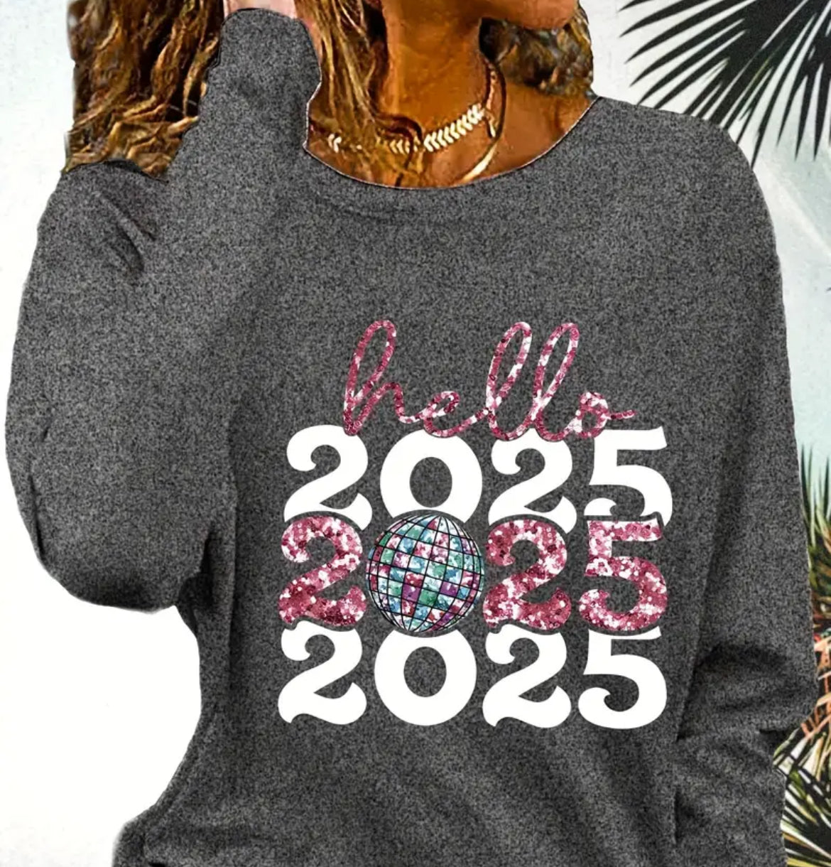 Hello 2025 Glitter Disco Tees