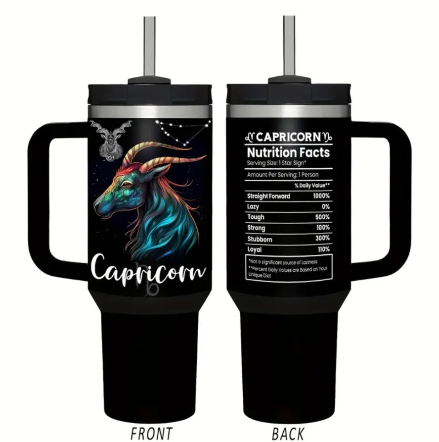 Zodiac Sign Tumblers With Nutritional Facts