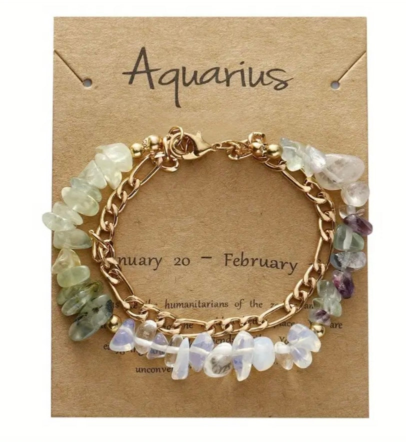 Crystallized & Beaded Zodiac Sign Fashion Bracelets