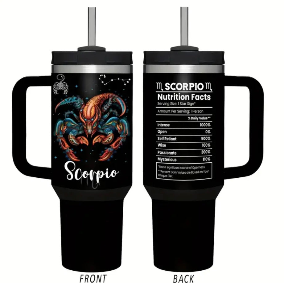 Zodiac Sign Tumblers With Nutritional Facts