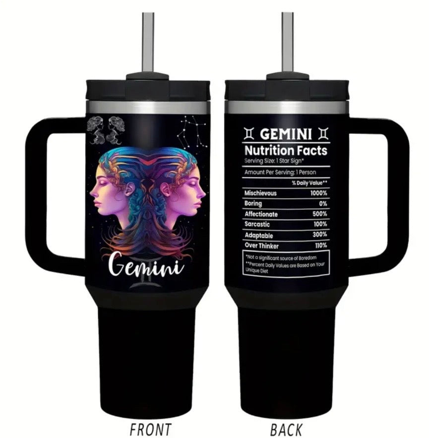 Zodiac Sign Tumblers With Nutritional Facts