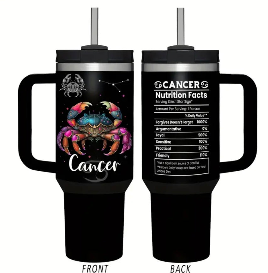 Zodiac Sign Tumblers With Nutritional Facts