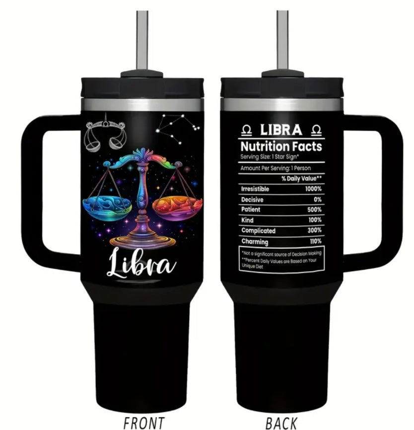 Zodiac Sign Tumblers With Nutritional Facts