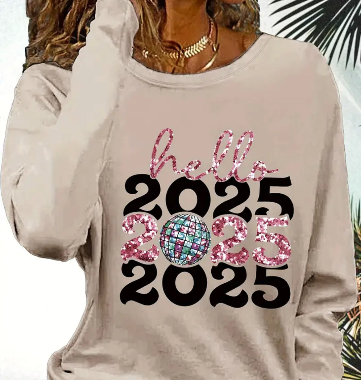 Hello 2025 Glitter Disco Tees