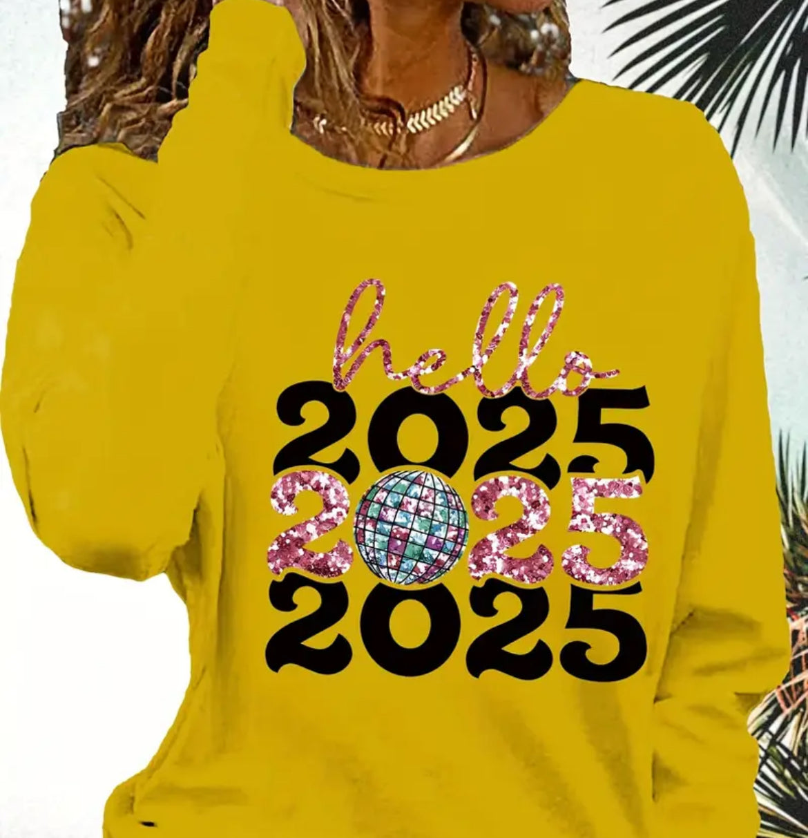 Hello 2025 Glitter Disco Tees