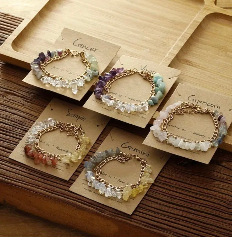 Crystallized & Beaded Zodiac Sign Fashion Bracelets