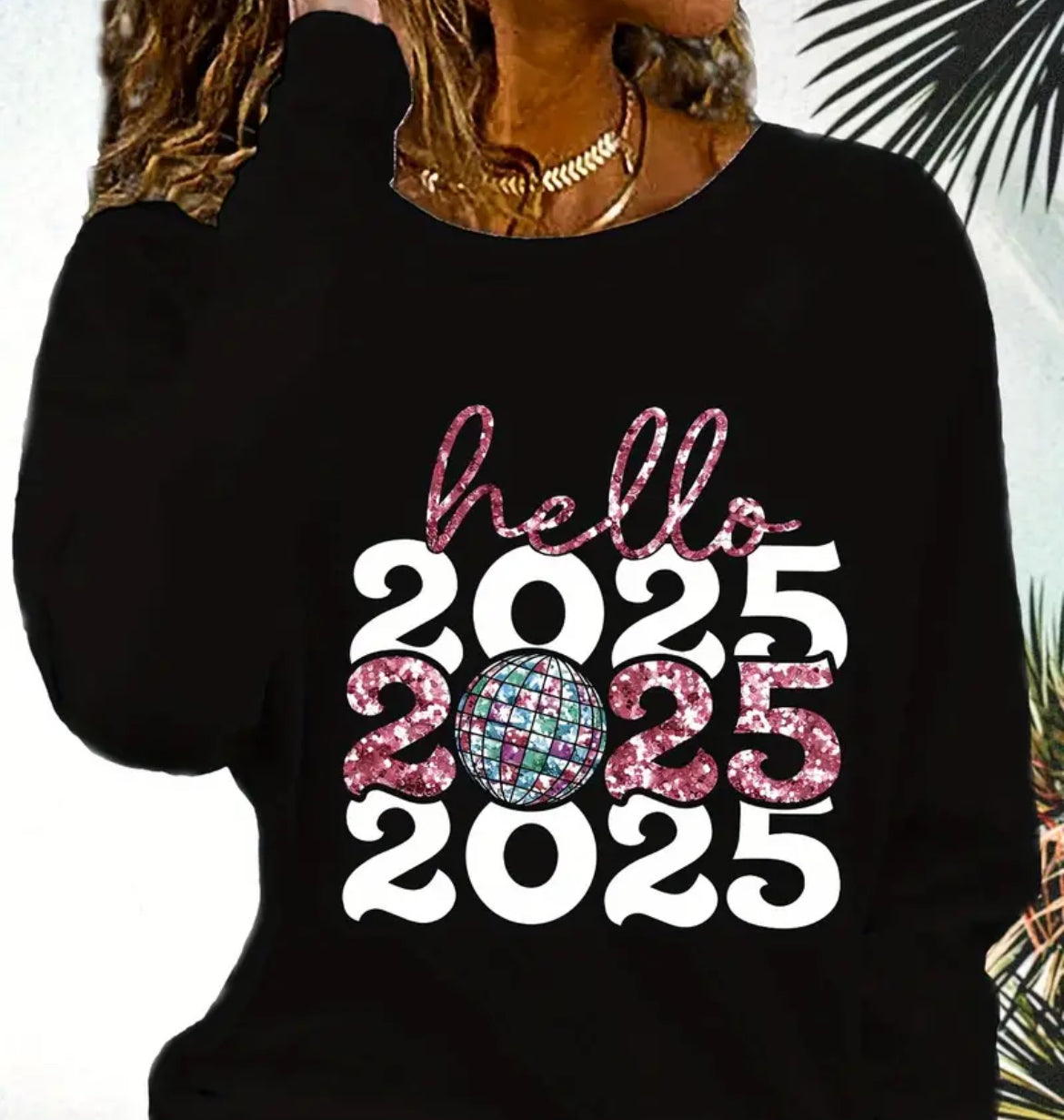 Hello 2025 Glitter Disco Tees