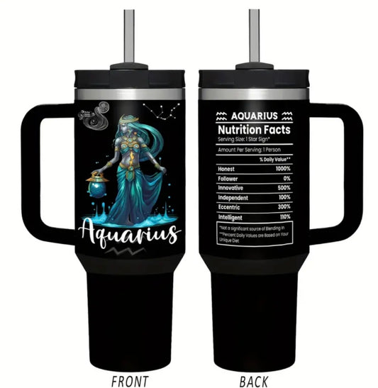 Zodiac Sign Tumblers With Nutritional Facts