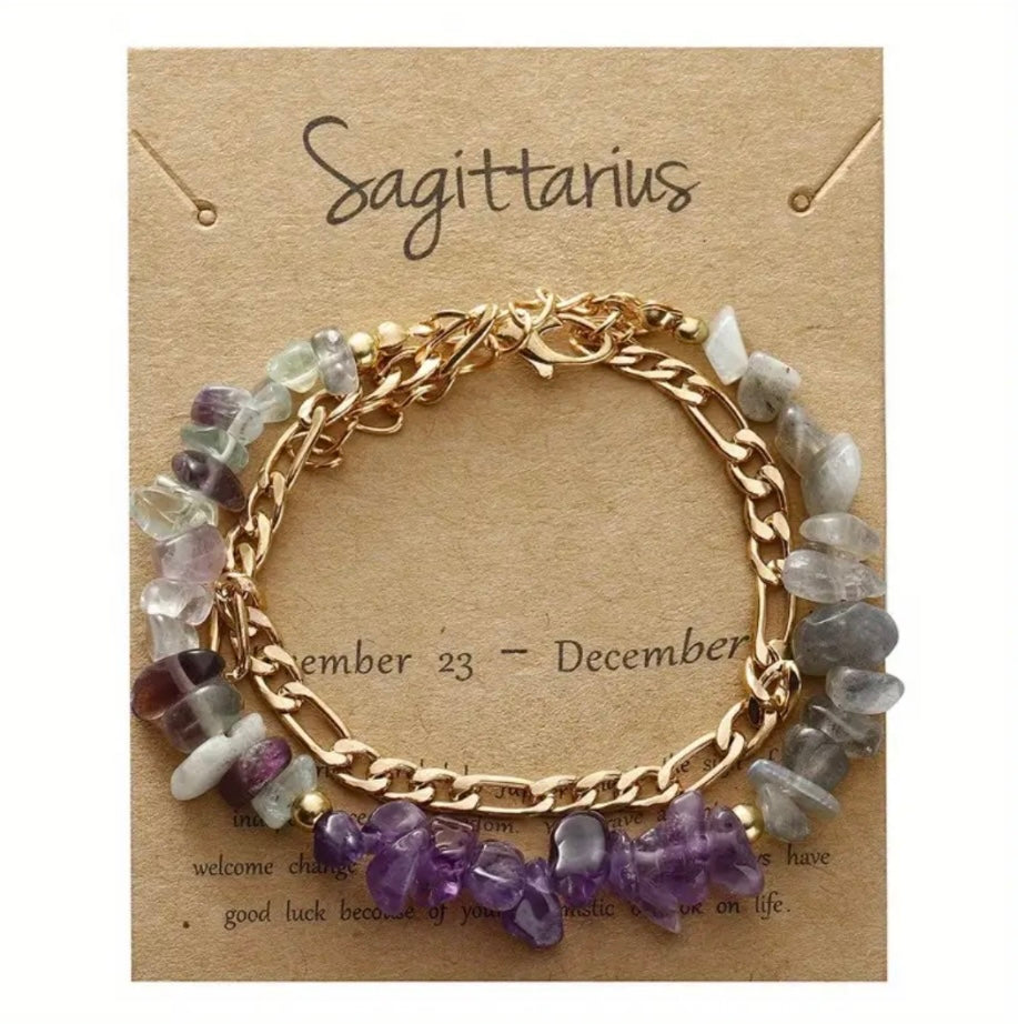 Crystallized & Beaded Zodiac Sign Fashion Bracelets