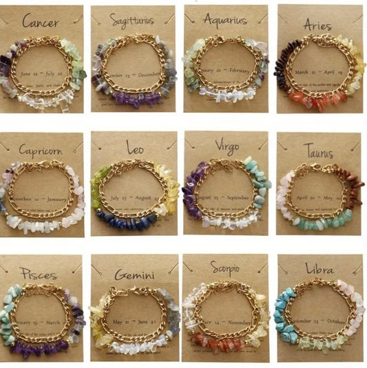 Crystallized & Beaded Zodiac Sign Fashion Bracelets